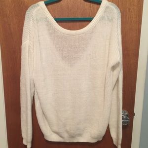 Women's open back sweater
